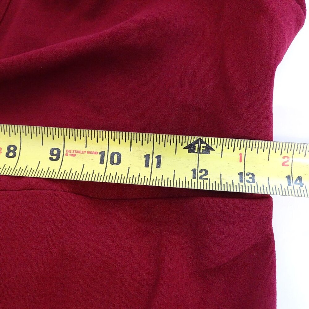 Stylestalker Women Burgundy Red Ruffle Wrap Dress Size S Short Sleeve Party - Picture 11 of 12